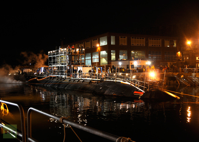 US Navy handout of the USS Miami submarine docked in Portsmouth (Reuters / Handout)